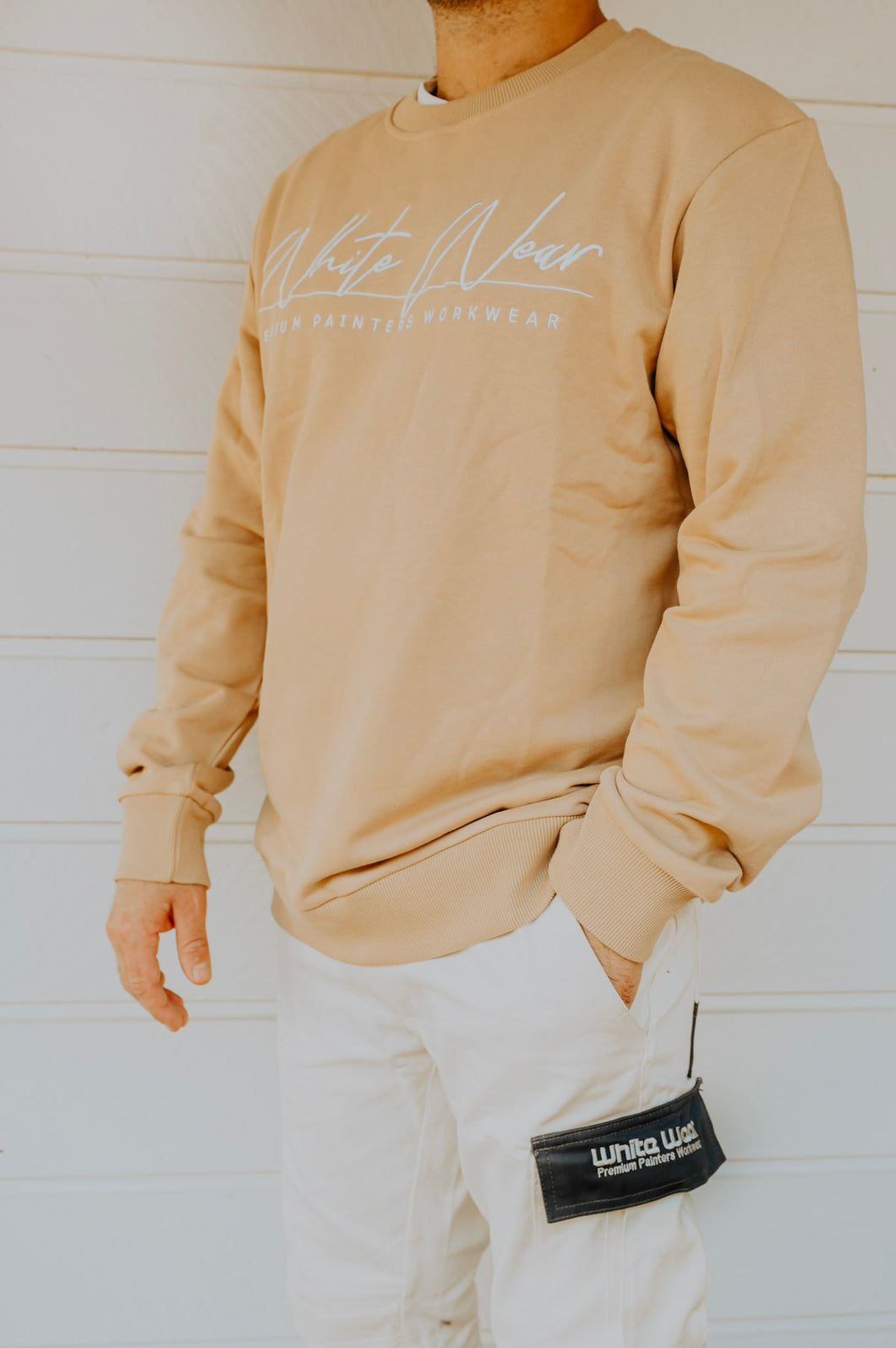 CREW NECK- TAN